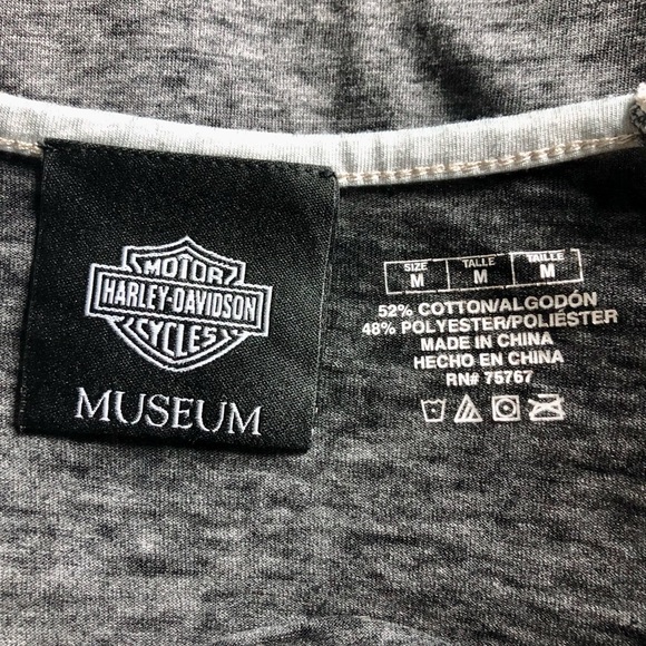 Harley Davidson Gray Burnout Top AB12 - Picture 3 of 3